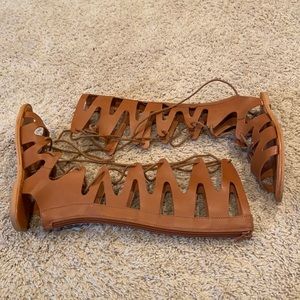 Lace up thigh high saddles!